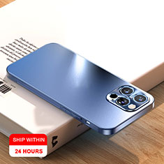 Funda Dura Plastico Rigida Carcasa Mate R01 para Apple iPhone 15 Pro Max Azul