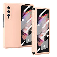 Funda Dura Plastico Rigida Carcasa Mate R02 para Samsung Galaxy Z Fold4 5G Oro Rosa