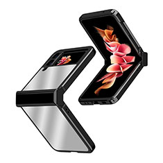 Funda Dura Plastico Rigida Carcasa Mate T02 para Samsung Galaxy Z Flip3 5G Negro