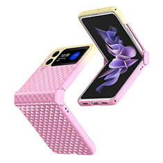 Funda Dura Plastico Rigida Carcasa Mate T03 para Samsung Galaxy Z Flip4 5G Oro Rosa