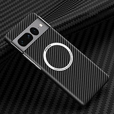 Funda Dura Plastico Rigida Carcasa Mate Twill con Mag-Safe Magnetic para Google Pixel 7 Pro 5G Negro