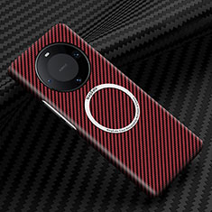 Funda Dura Plastico Rigida Carcasa Mate Twill con Mag-Safe Magnetic para Huawei Mate 60 Rojo