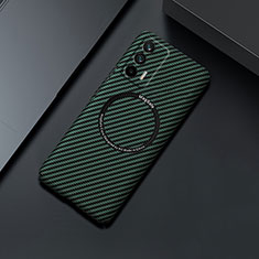 Funda Dura Plastico Rigida Carcasa Mate Twill con Mag-Safe Magnetic para Realme GT 5G Verde