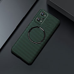 Funda Dura Plastico Rigida Carcasa Mate Twill con Mag-Safe Magnetic para Realme Q5 Pro 5G Verde