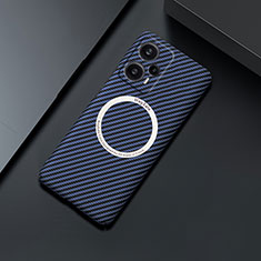 Funda Dura Plastico Rigida Carcasa Mate Twill con Mag-Safe Magnetic para Xiaomi Redmi Note 12 Turbo 5G Azul