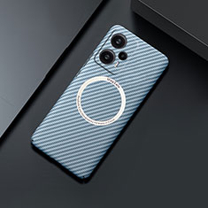 Funda Dura Plastico Rigida Carcasa Mate Twill con Mag-Safe Magnetic para Xiaomi Redmi Note 12 Turbo 5G Azul Cielo