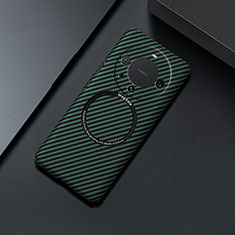 Funda Dura Plastico Rigida Carcasa Mate Twill con Mag-Safe Magnetic T01 para Huawei Mate 60 Pro Verde