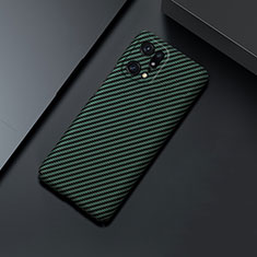 Funda Dura Plastico Rigida Carcasa Mate Twill para Oppo Find X5 Pro 5G Verde