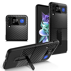Funda Dura Plastico Rigida Carcasa Mate Twill para Samsung Galaxy Z Flip4 5G Negro