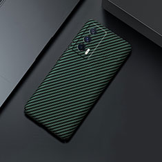 Funda Dura Plastico Rigida Carcasa Mate Twill para Vivo iQOO 7 India 5G Verde