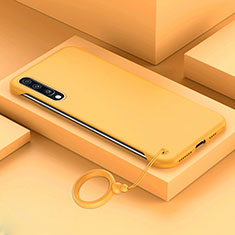 Funda Dura Plastico Rigida Carcasa Mate YK1 para Samsung Galaxy A70S Amarillo