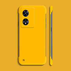 Funda Dura Plastico Rigida Carcasa Mate YK2 para Oppo A1 5G Amarillo