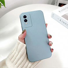 Funda Dura Plastico Rigida Carcasa Mate YK2 para Vivo Y74s 5G Azul Cielo