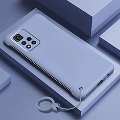 Funda Dura Plastico Rigida Carcasa Mate YK5 para Xiaomi Poco X4 NFC Gris Lavanda