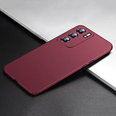 Funda Dura Plastico Rigida Carcasa Mate YK7 para Oppo Reno6 5G Rojo