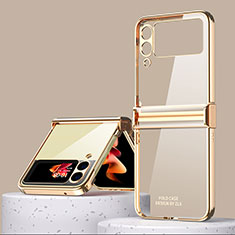 Funda Dura Plastico Rigida Carcasa Mate ZL1 para Samsung Galaxy Z Flip3 5G Oro