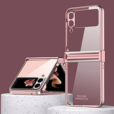 Funda Dura Plastico Rigida Carcasa Mate ZL1 para Samsung Galaxy Z Flip3 5G Oro Rosa