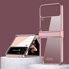 Funda Dura Plastico Rigida Carcasa Mate ZL1 para Samsung Galaxy Z Flip4 5G Oro Rosa