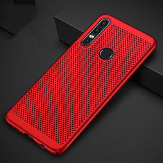 Funda Dura Plastico Rigida Carcasa Perforada P01 para Huawei P30 Lite XL Rojo