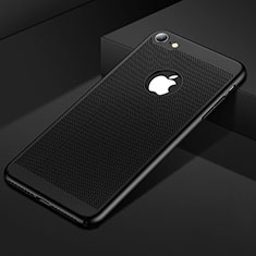 Funda Dura Plastico Rigida Carcasa Perforada para Apple iPhone SE (2020) Negro
