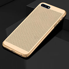 Funda Dura Plastico Rigida Carcasa Perforada para Huawei Honor 7A Oro