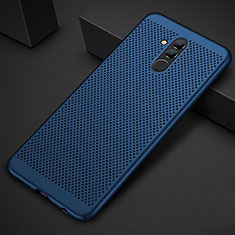 Funda Dura Plastico Rigida Carcasa Perforada para Huawei Mate 20 Lite Azul