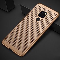 Funda Dura Plastico Rigida Carcasa Perforada para Huawei Mate 20 Oro