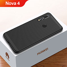 Funda Dura Plastico Rigida Carcasa Perforada para Huawei Nova 4 Negro
