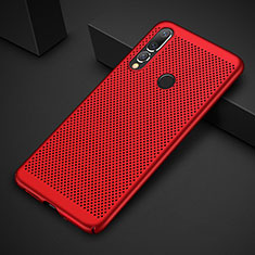 Funda Dura Plastico Rigida Carcasa Perforada para Huawei P30 Lite XL Rojo