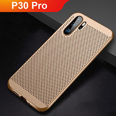 Funda Dura Plastico Rigida Carcasa Perforada para Huawei P30 Pro New Edition Oro