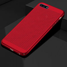 Funda Dura Plastico Rigida Carcasa Perforada para Huawei Y6 (2018) Rojo