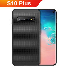 Funda Dura Plastico Rigida Carcasa Perforada para Samsung Galaxy S10 Plus Negro