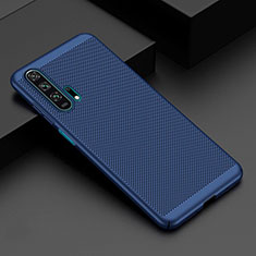 Funda Dura Plastico Rigida Carcasa Perforada W01 para Huawei Honor 20 Pro Azul