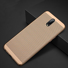 Funda Dura Plastico Rigida Carcasa Perforada W01 para Oppo R17 Pro Oro