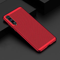 Funda Dura Plastico Rigida Carcasa Perforada W01 para Samsung Galaxy A70S Rojo