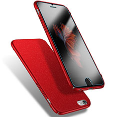 Funda Dura Plastico Rigida Fino Arenisca Q03 para Apple iPhone 6S Rojo