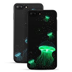 Funda Dura Plastico Rigida Fluorescencia para Apple iPhone 7 Plus Negro