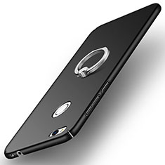 Funda Dura Plastico Rigida Mate con Anillo de dedo Soporte A03 para Huawei Nova Lite Negro