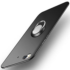 Funda Dura Plastico Rigida Mate con Anillo de dedo Soporte A04 para Xiaomi Mi 5S Negro