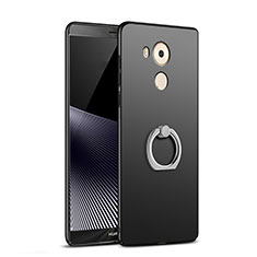 Funda Dura Plastico Rigida Mate con Anillo de dedo Soporte A06 para Huawei Mate 8 Negro