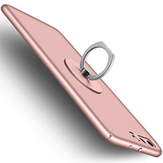 Funda Dura Plastico Rigida Mate con Anillo de dedo Soporte para Huawei P10 Plus Rosa