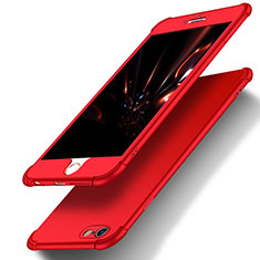 Funda Dura Plastico Rigida Mate Frontal y Trasera 360 Grados M01 para Apple iPhone 6S Plus Rojo