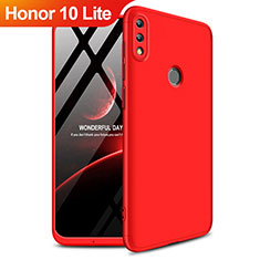 Funda Dura Plastico Rigida Mate Frontal y Trasera 360 Grados para Huawei Honor 10 Lite Rojo
