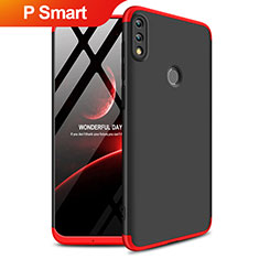 Funda Dura Plastico Rigida Mate Frontal y Trasera 360 Grados Q01 para Huawei P Smart (2019) Rojo y Negro