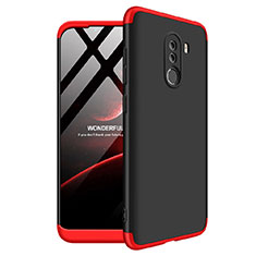 Funda Dura Plastico Rigida Mate Frontal y Trasera 360 Grados Q03 para Xiaomi Pocophone F1 Rojo y Negro