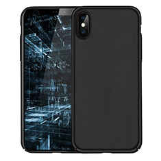 Funda Dura Plastico Rigida Mate M08 para Apple iPhone Xs Negro