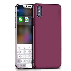 Funda Dura Plastico Rigida Mate M10 para Apple iPhone Xs Morado