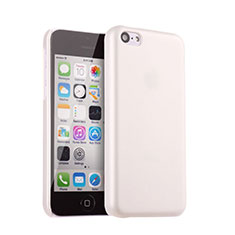 Funda Dura Plastico Rigida Mate para Apple iPhone 5C Blanco