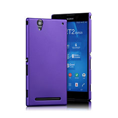 Funda Dura Plastico Rigida Mate para Sony Xperia T2 Ultra Dual Morado