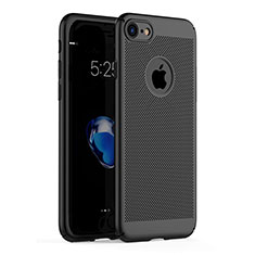 Funda Dura Plastico Rigida Perforada M01 para Apple iPhone SE (2020) Negro